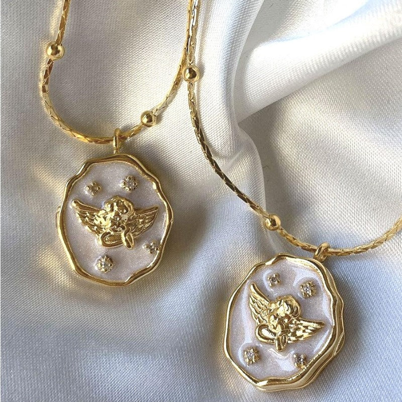 Wholesale Angel Open Close Album Box Copper Necklace